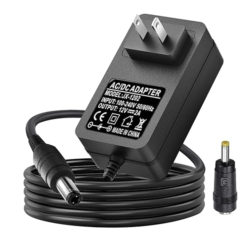 ycwwzzh 12V AC/DC Portable DVD Player Charger Power Adapter Compatible for UEME, HDJUNTUNKOR, Sunpin, Sylvania, Philips, Craig, Cooau, DBPower…