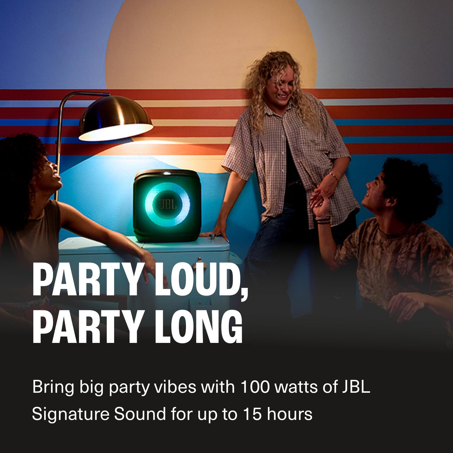 JBL Partybox Encore Essential 2 Bluetooth Speaker (Black) and divvi! Wireless Mic Pair Bundle