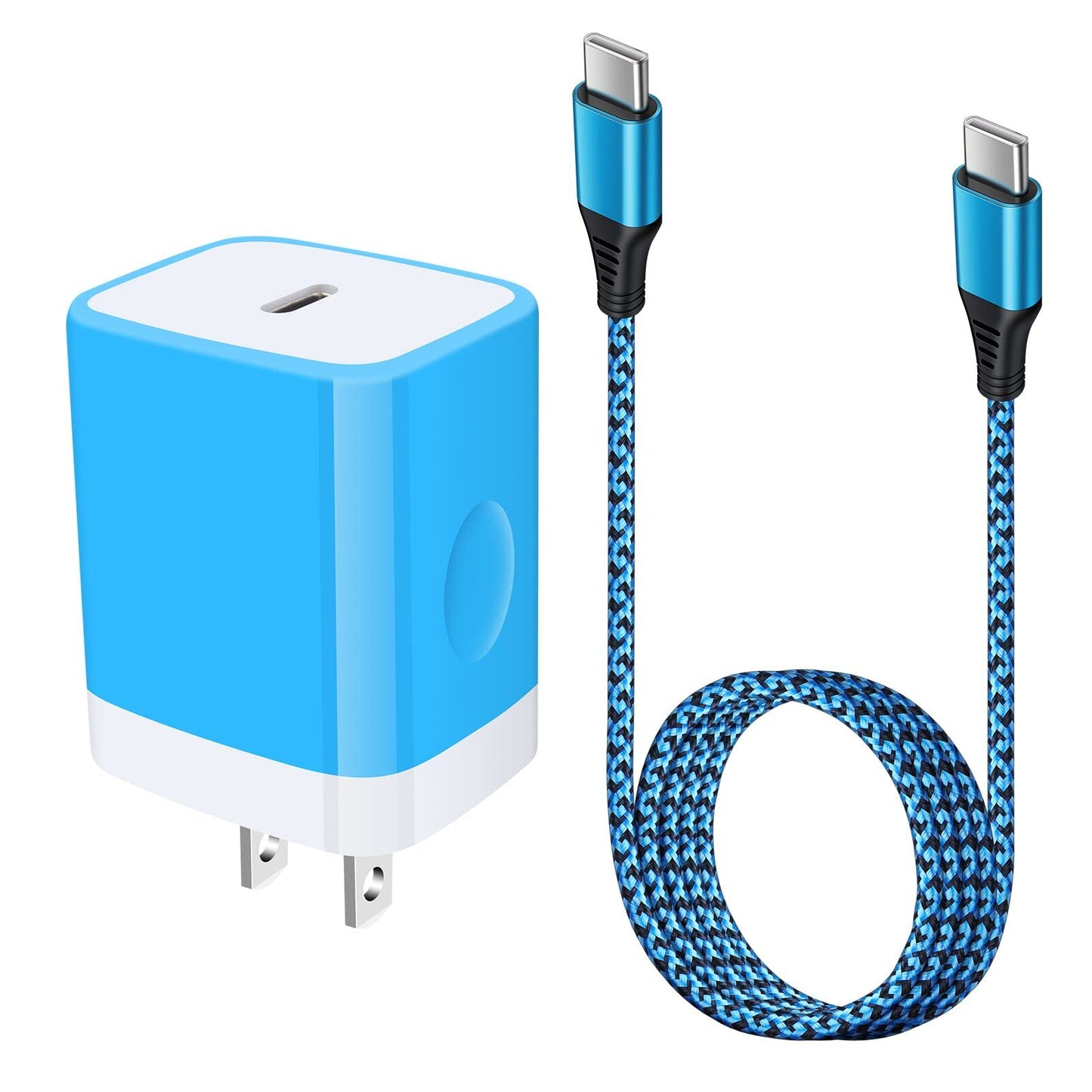 USB C Wall Charger, 20W PD Type C Fast Charging Block & 6ft Cable Compatible with Google Pixel 10/10 Pro XL/9a/9 XL 8a 8 7a 7 6 5, Samsung Galaxy