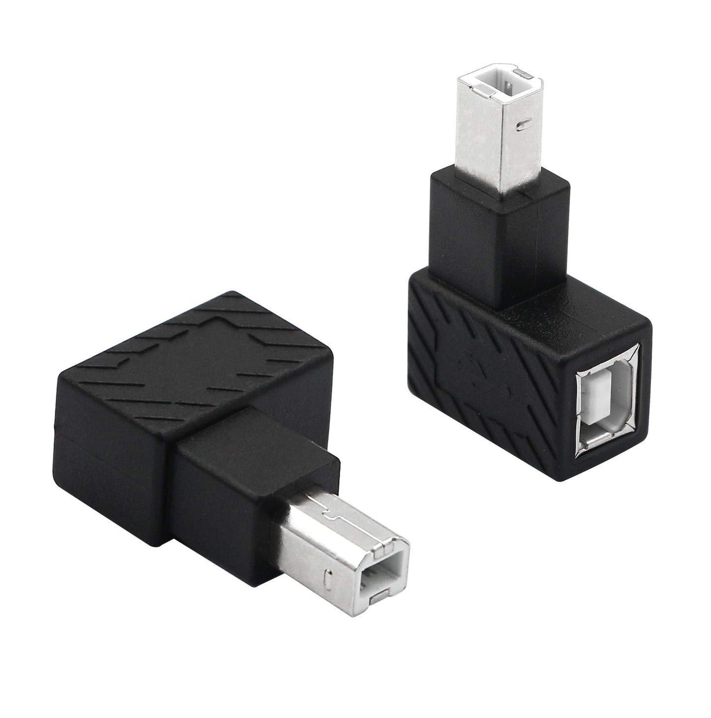 YACSEJAO USB 2.0 Type-B Printer Adapter, 2 Pack 90 Degrees USB 2.0 B Male to Type-B Female Printer Adapter, for Printer, Scanner, Mobile HDD…