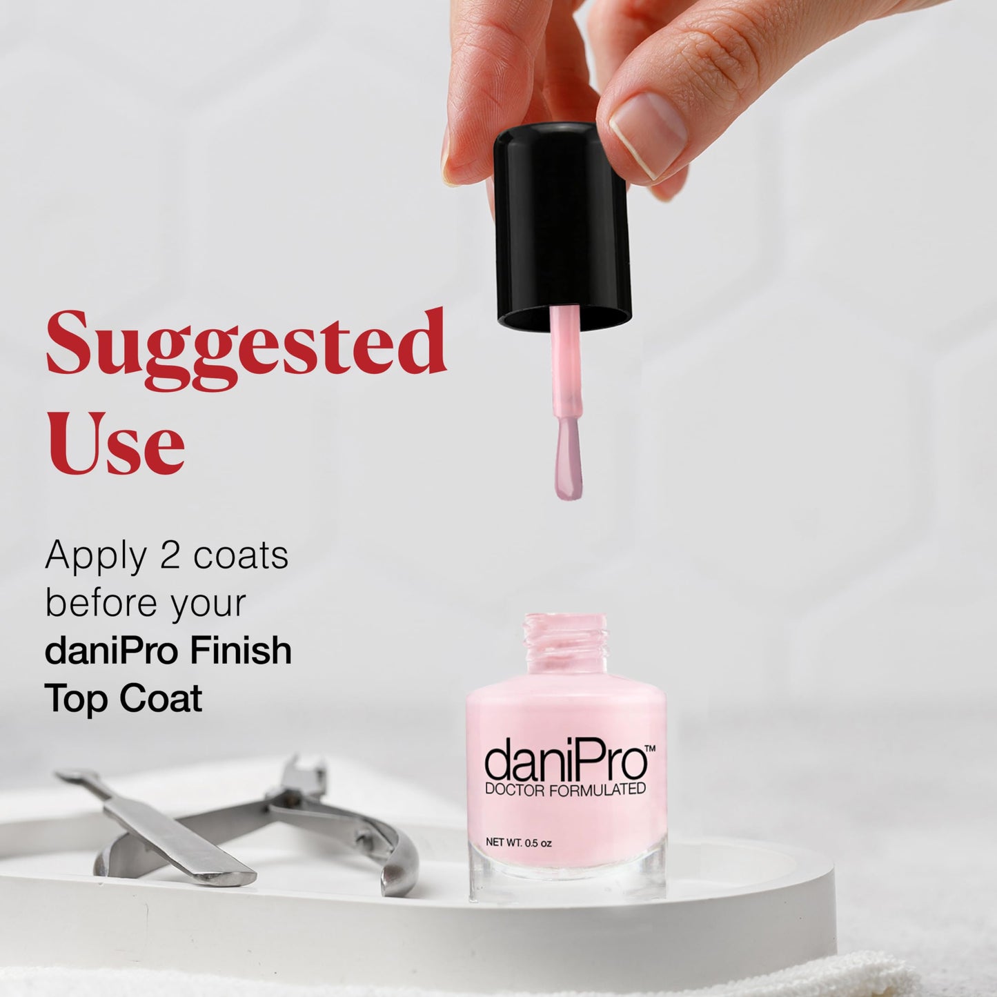 daniPro Love Is All Pink Nail Polish – Doctor Formulated Fingernail & Toenail Polish with Undecylenic Acid, Biotin & Vitamins, 0.5oz, Vegan, USA Made