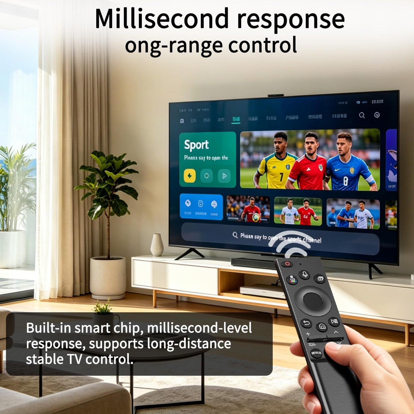 BN59-01357A BN59-01357F Solar Frame TV Remote Control Replacement for Samsung 2019-2026 Neo QLED Smart 4K Ultra HD TV with Voice & Rechargeable Solar