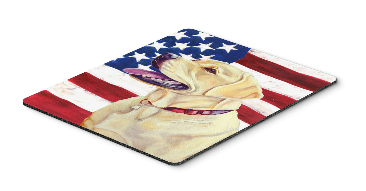 Caroline's Treasures LH9008MP USA American Flag with Labrador Mouse Pad, Hot Pad or Trivet for Home Office Gaming Working Computers Laptop Mouse