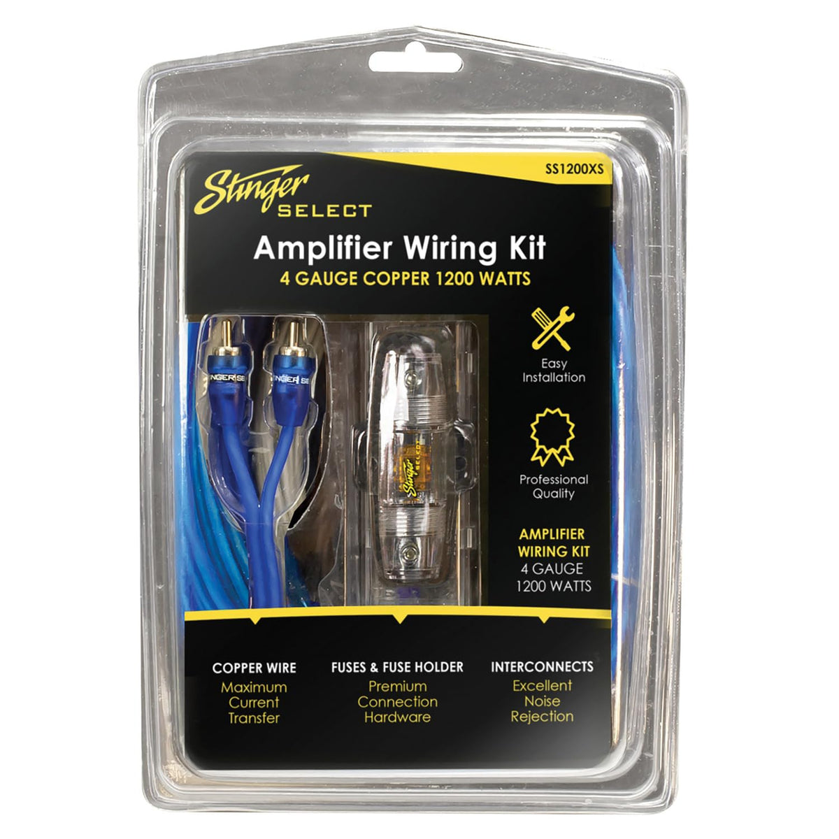 Stinger Select 4GA Amplifier Wiring Kit for Car Audio Systems up to 1200W