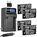 Kastar 4-Pack NP-60 Battery and LCD AC Charger Compatible with Vivitar Video Cameras DVR-840XHD DVR-565HD DVR-390H DVR-530 DVR-545 DVR-550 DVR-550G