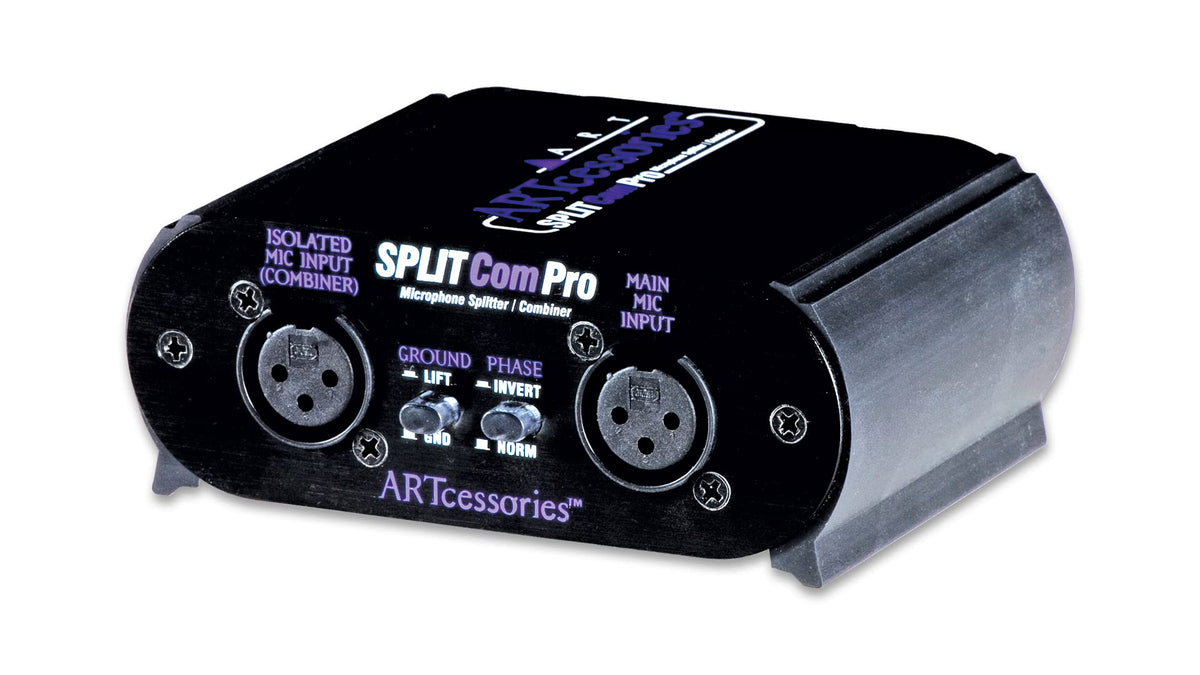 ART Splitcom Pro 2 Way Microphone Splitter and Combiner, Monitor