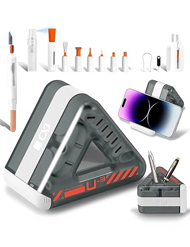 Laptop, Phone, and Electronics Cleaning Kit with Spray, Microfiber Cloth, Brush, 21 Tools (Triangle)