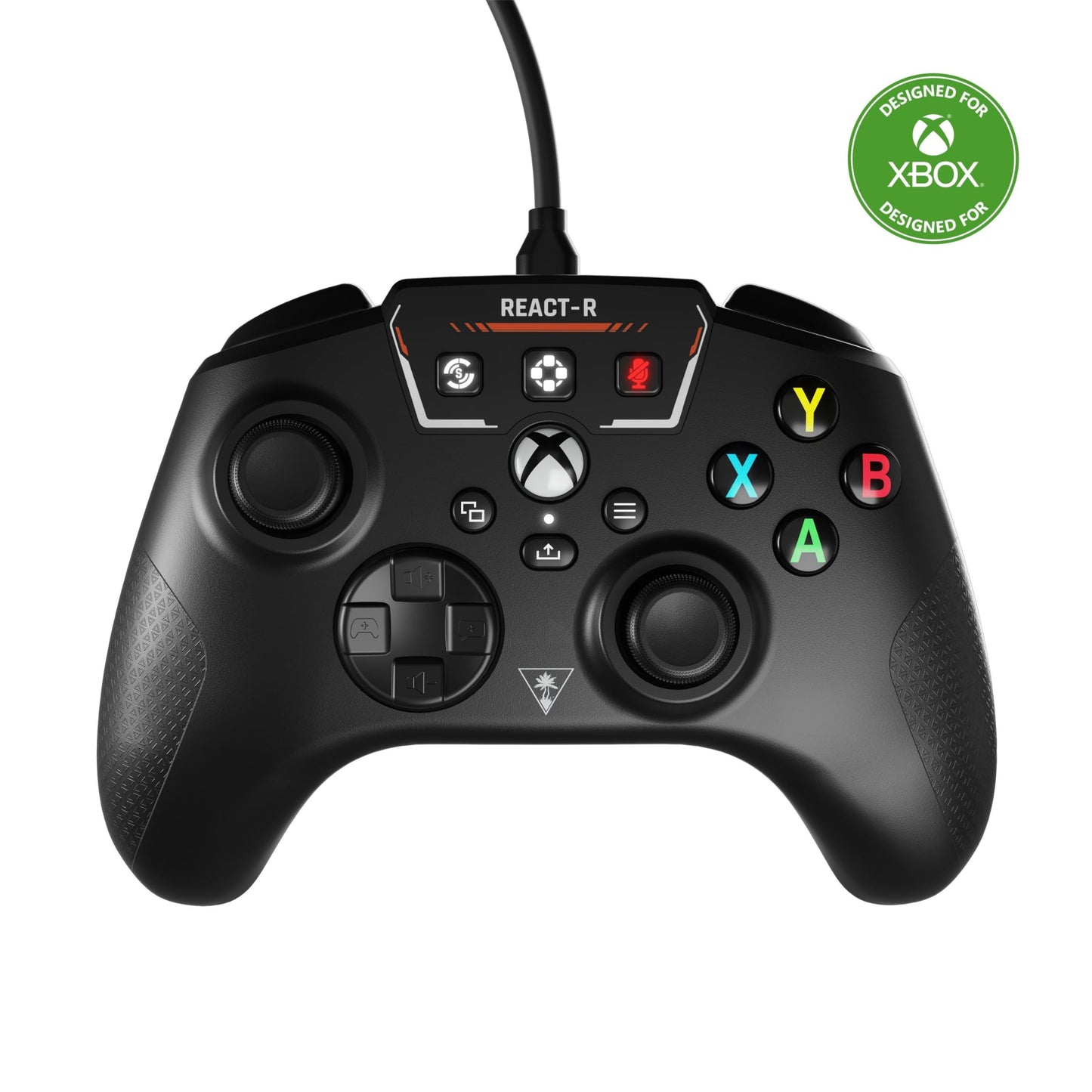 Turtle Beach REACT-R Wired Game Controller - Officially Licensed for Xbox Series X & S, Xbox One, and Windows 10|11 PC’s - Black
