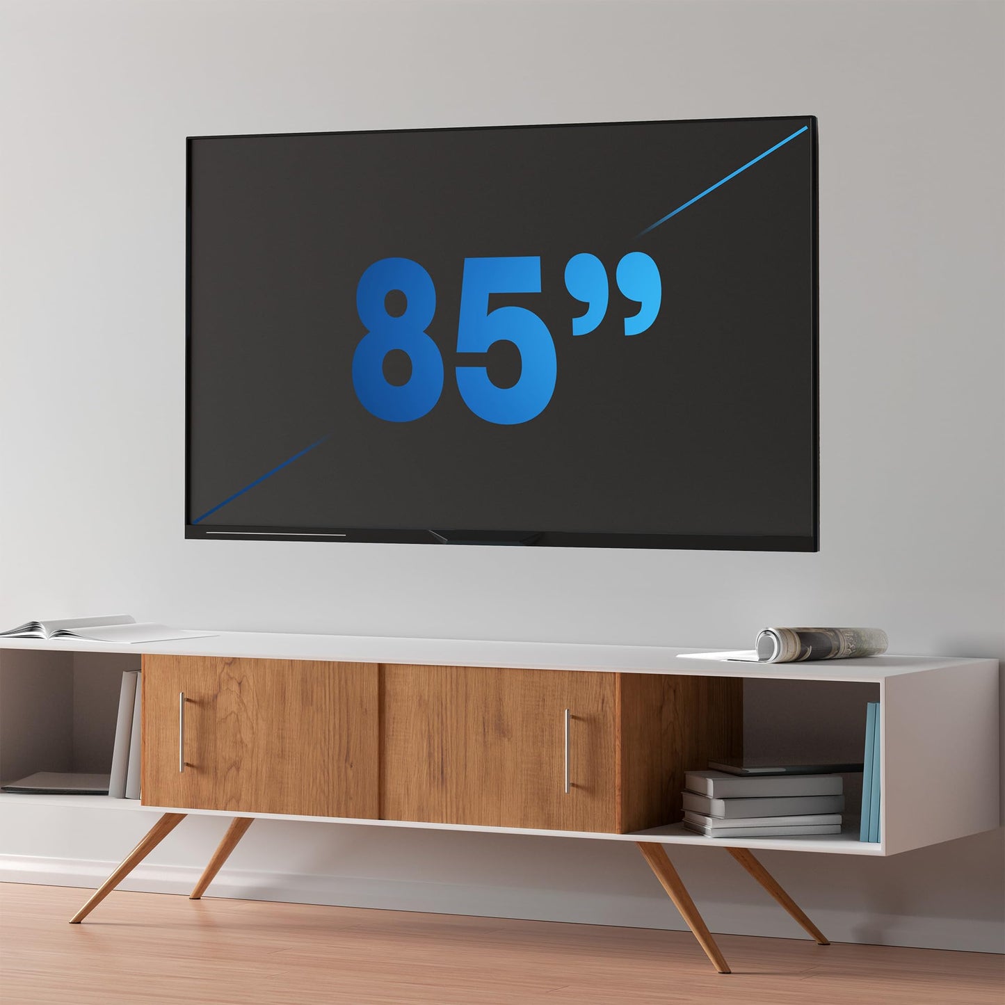 VIVO Heavy Duty 43 to 85 inch Large Screen TV Articulating Wall Mount for LCD LED Flat and Curved Screens, Extended Arm Swivel Mount, Max VESA