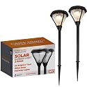 Gama Sonic Premier Outdoor Pathway Garden Landscape Light with 2 Color LEDs, Warm White and Bright White, Black, Heavy Duty Cast Aluminum, 50 Lumens