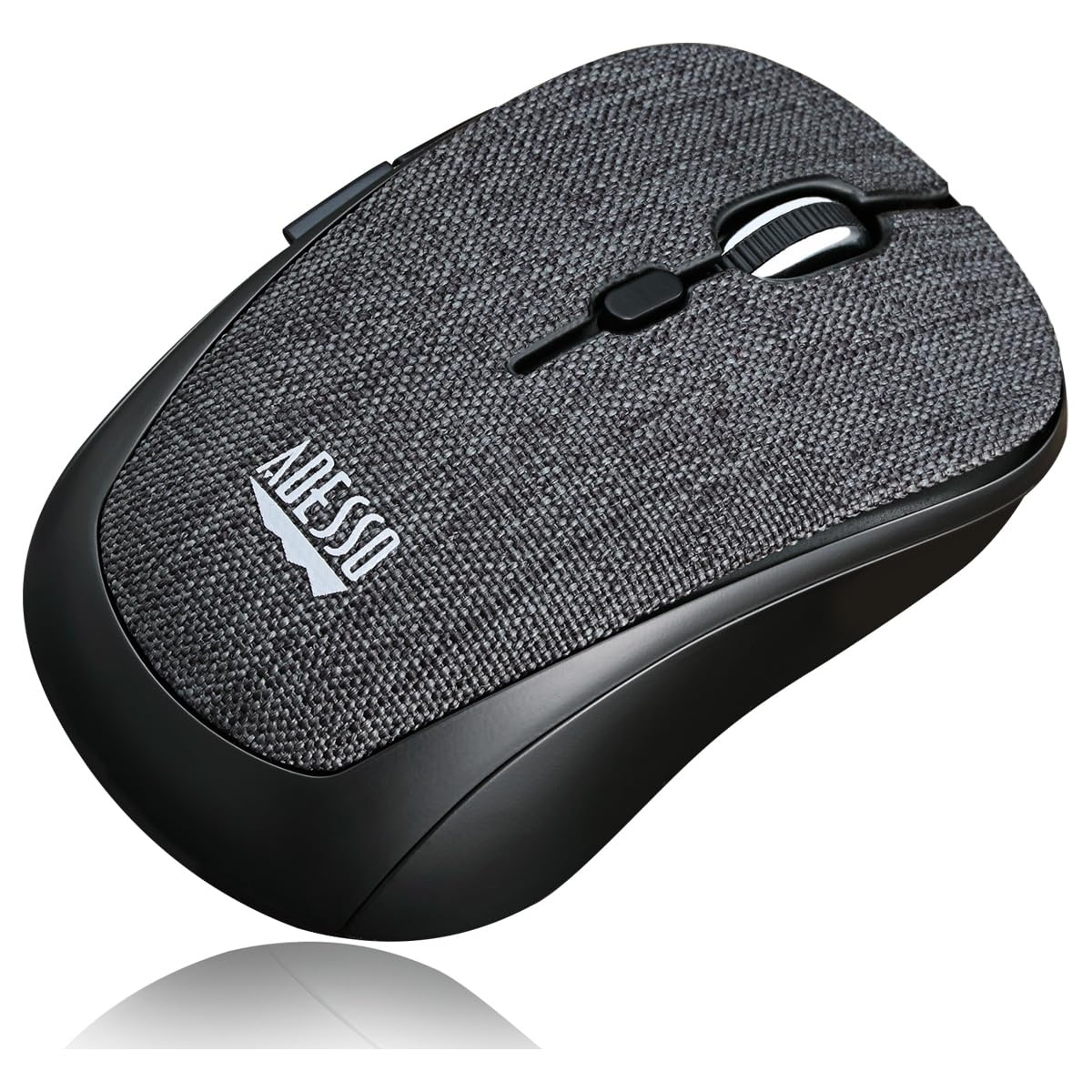Adesso iMouse S80 2.4Ghz Red Fabric Wireless Mini Optical Mouse, 5-Button