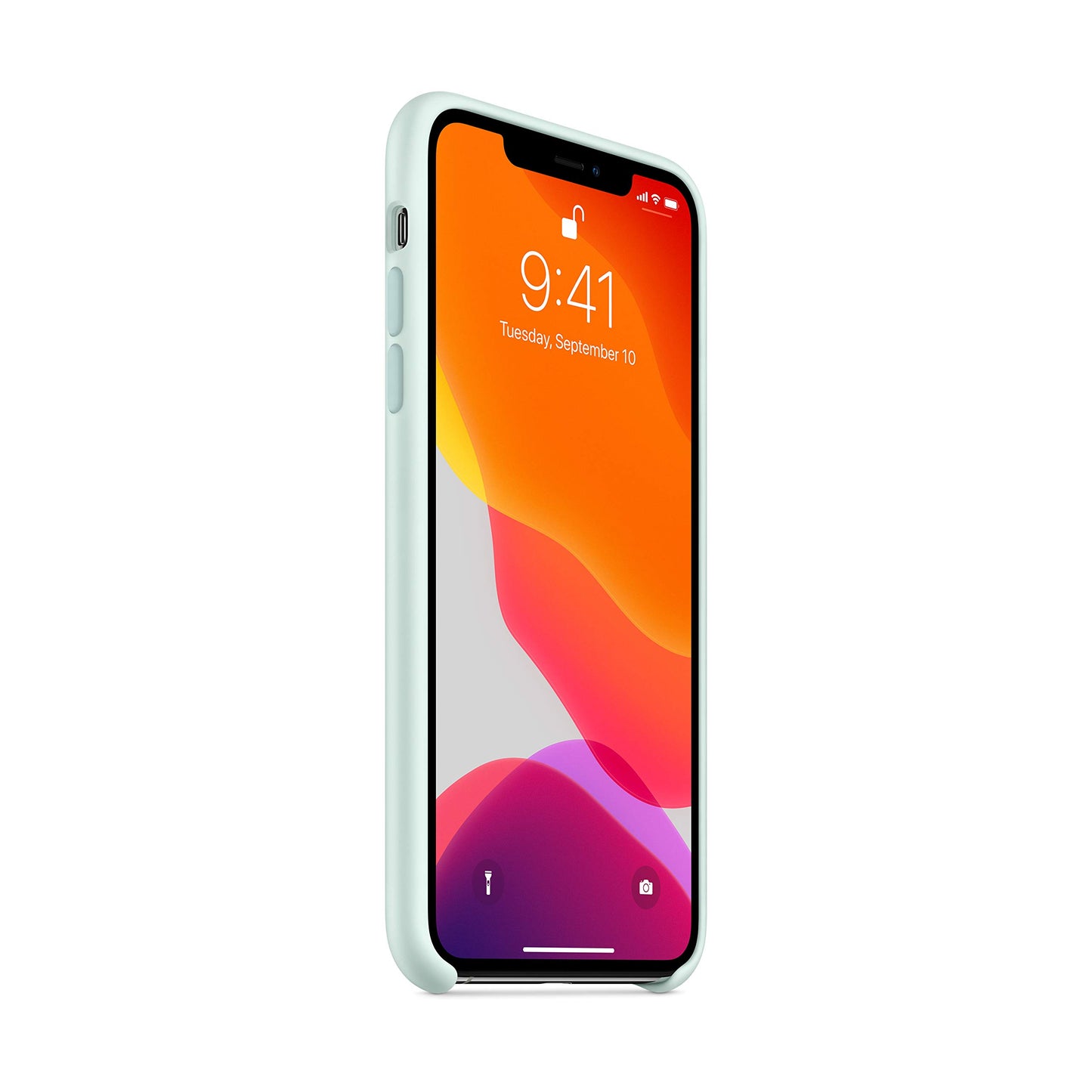 Apple iPhone 11 Pro Max Silicone Seafoam Case - Slim Fit, Wireless Charging Compatible