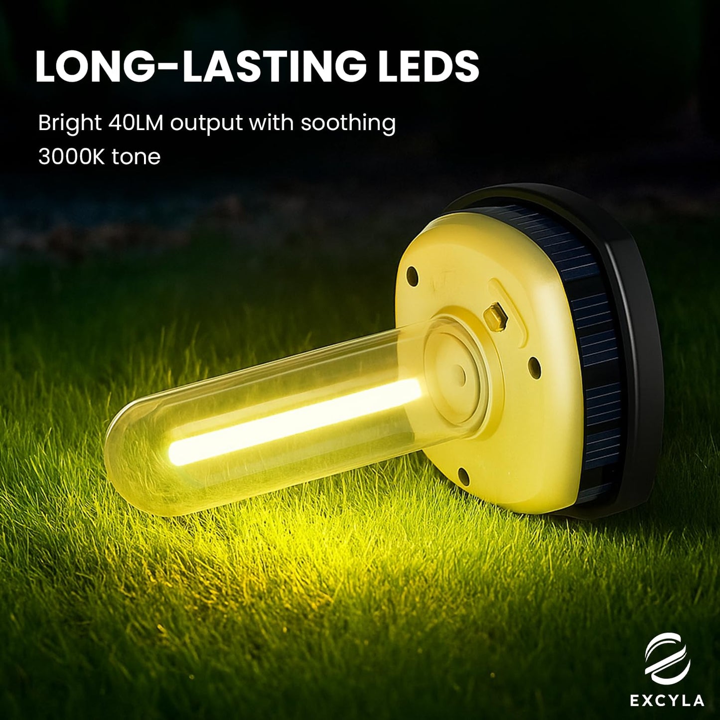 EXCYLA - Solar Pathway Lights| Outdoor Garden Lights | Waterproof & Weather-Resistant | Energy-Efficient with High Transparency Glass | Durable