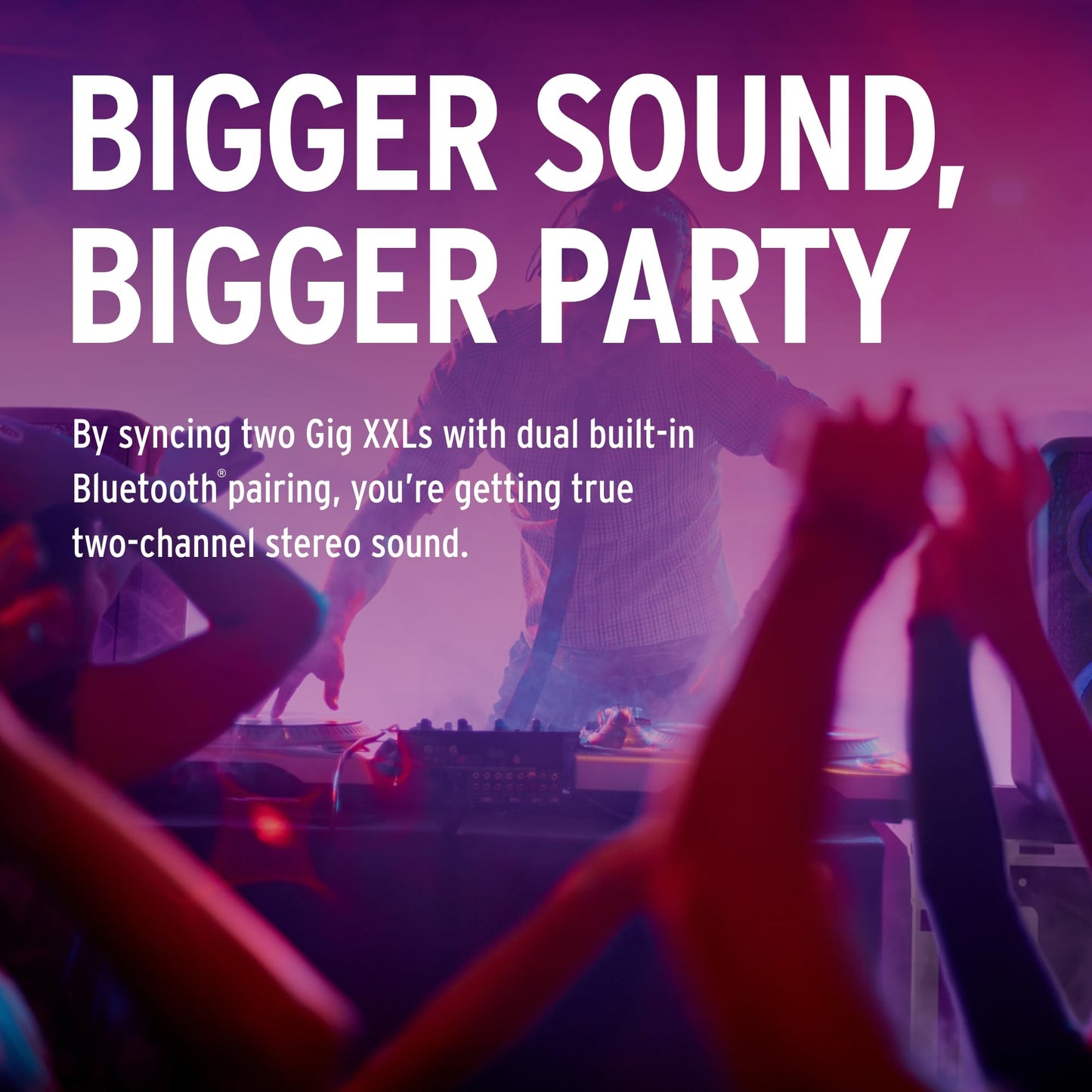 Klipsch Gig XXL, Black - Portable Wireless Bluetooth Speaker - Multiple Color Modes - Bass Boost - Two 6.5" Woofers & Two 2" Tweeters - 8-Hour