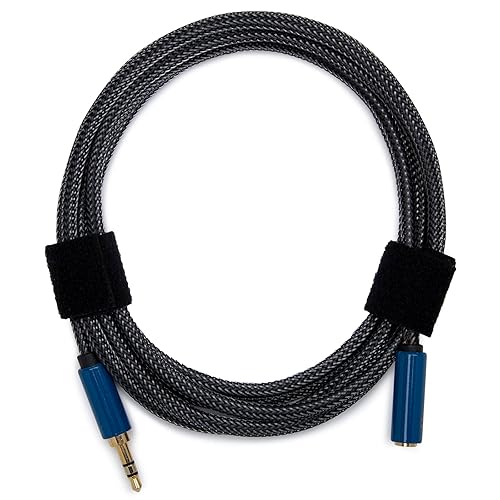 Knox Gear Nylon Braided 3.5mm Male-Female Audio Extension Adapter Cable (6-Feet)
