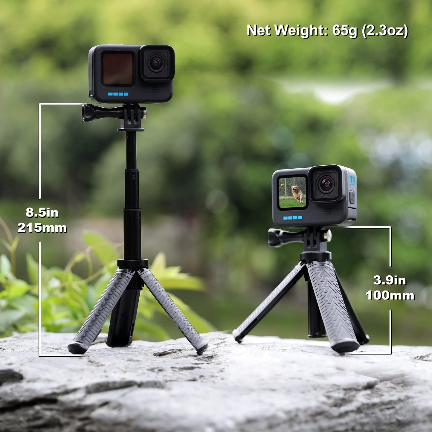 SOONSUN Mini Extendable Selfie Stick for GoPro, Portable Handheld Selfie Stick Tripod Stand for GoPro Hero 13/12/11/10 /9/8/7/6/5/4/3, Session