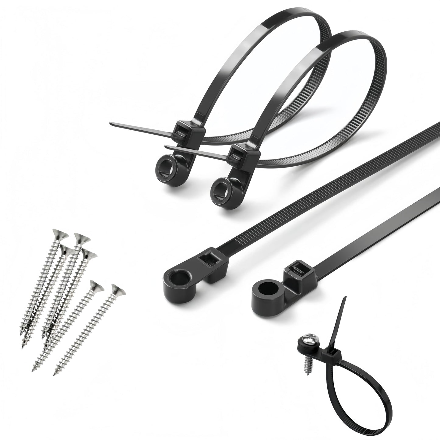 Nylon Universal Cable Tie Buckle, Heavy Duty Self-Locking Zip Ties, UV-Resistant Plastic Fasteners for Car Repair, Wire Bundling, Home&Garage Cable