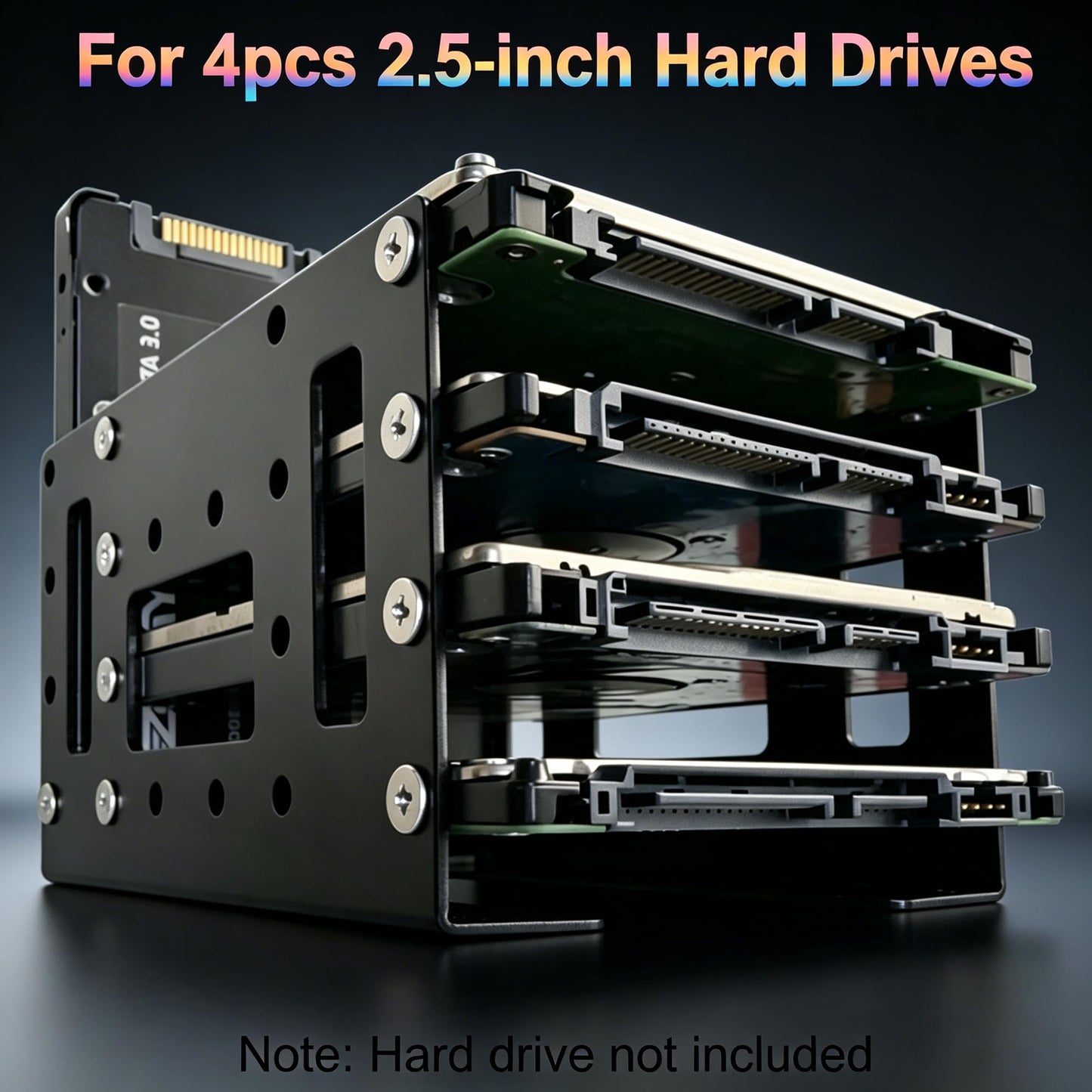 ECOPMAX 2.5" to 3.5" SSD HDD Mounting Bracket, Hard Drive Adapter Holder for Samsung Crucial WD Seagate Kingston 2.5 Inch SATA SSD & HDD
