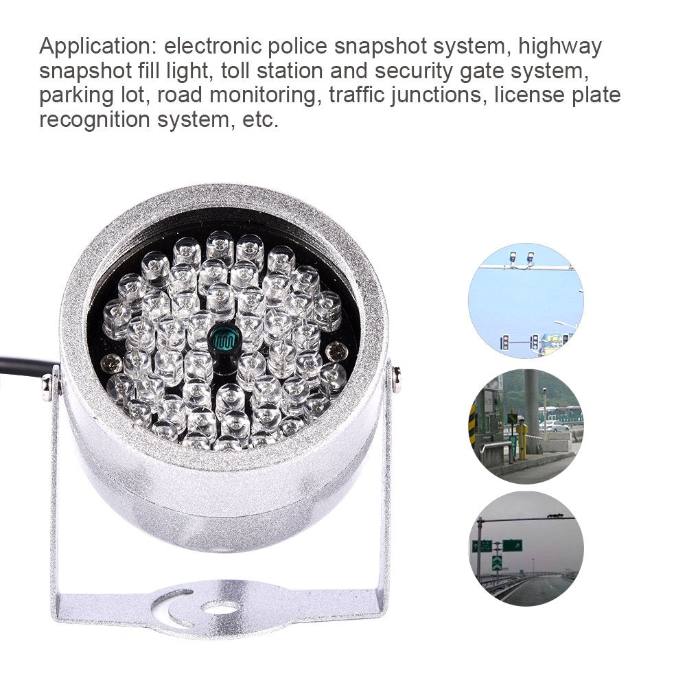 Serounder Camera IR Lights, 48 LED Infrared Night Vision Light for Security CCTV Camera
