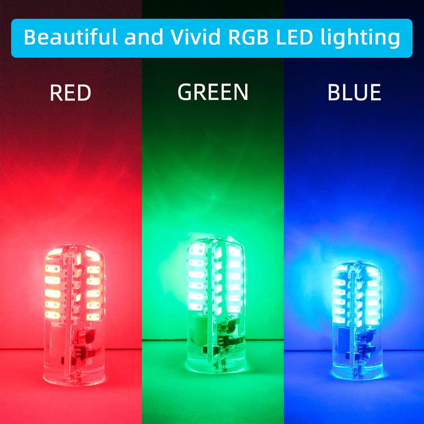 TZHILAN Green G4 LED Light Bulb 12V AC/DC 2W 48×3014 SMD 20W Halogen Bulb Equivalent, Capsule Spotlight Lamps for Landscape Holiday Decoration