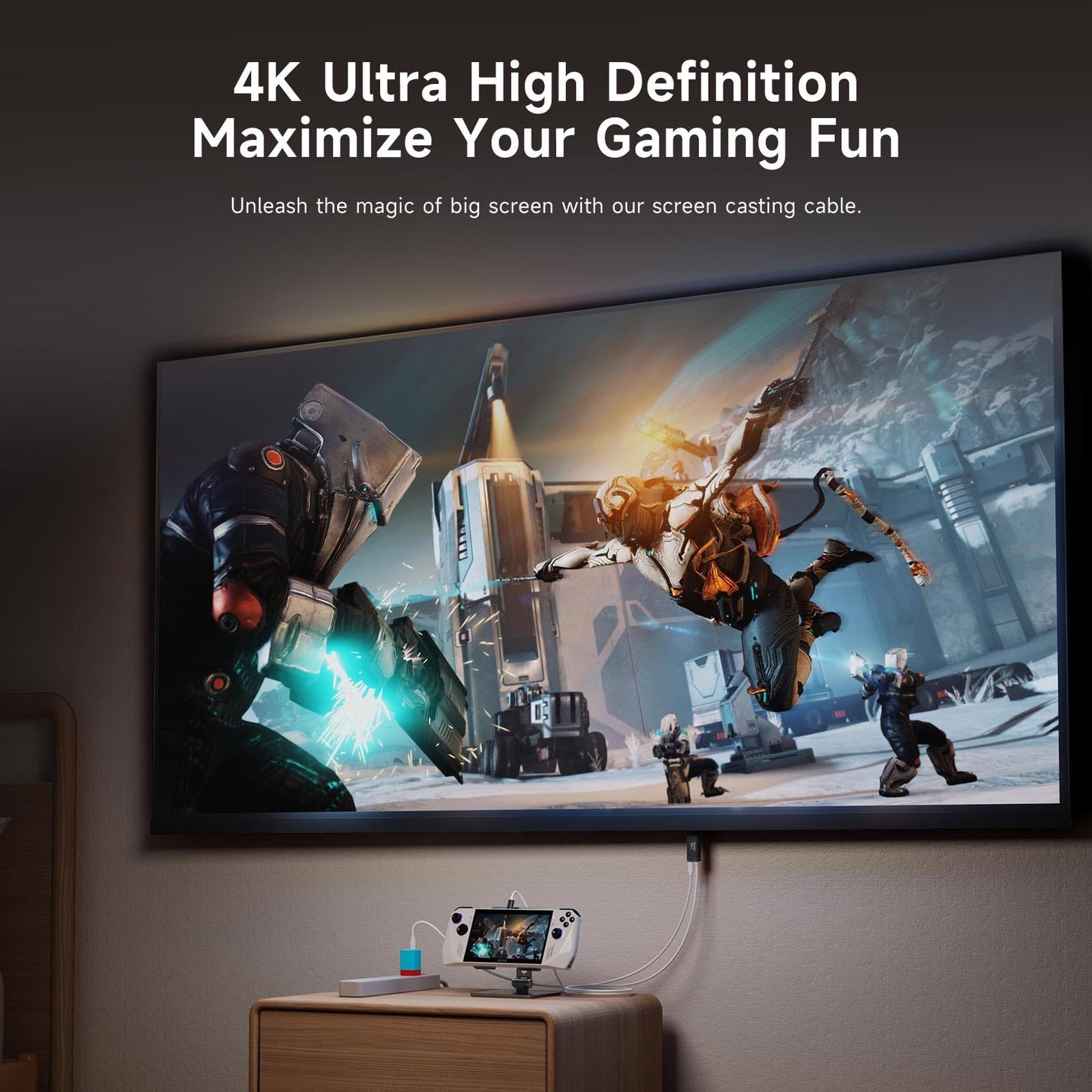 JINGDU USB C to HDMI Cable Compatible with Nintendo Switch 2017/OLED, USB-C HDMI Cable Replaces The Original Switch Dock for TV Screen