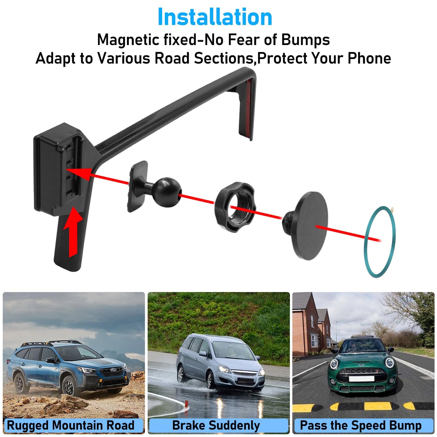 APESER Magnetic Phone Holder Mount Compatible with Chevy Suburban Tahoe/GMC Yukon 2021-2024,Cell Phone Automobile Cradles for 10.2 inch Touch