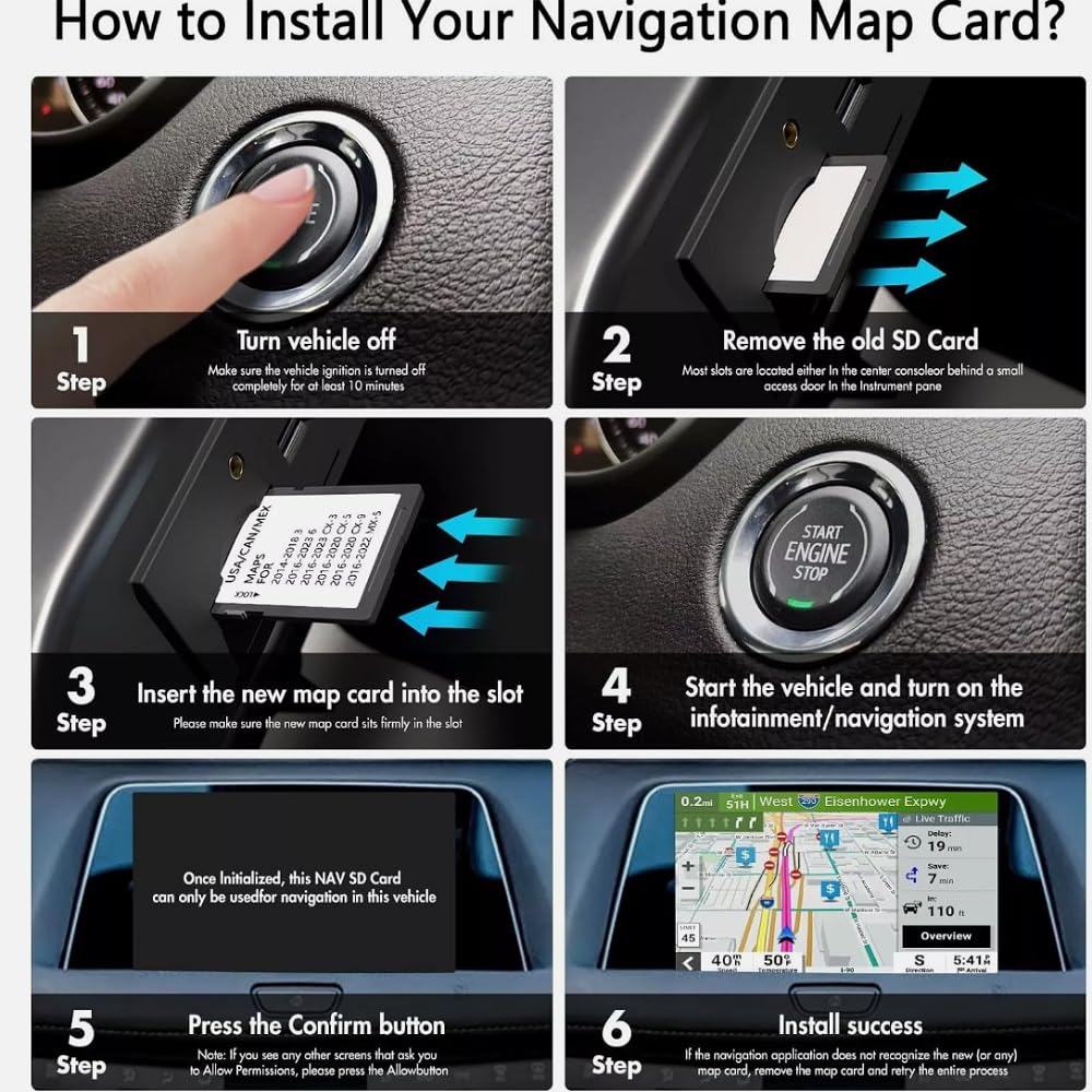 Navigation SD Card GPS Maps Compatible with 2024-2025 CX-5, 2023-2025 CX-90, 2024 CX-30/3, USA/CAN/MEX Maps