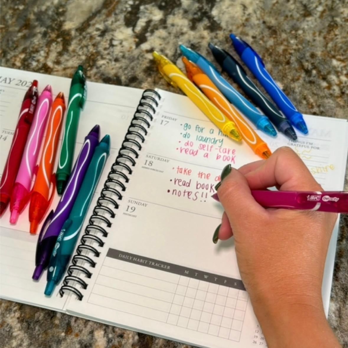 BIC Gelocity Quick Dry Ocean Themed Gel Pens, Medium Point (0.7 mm), School Supplies for Color-Coding Notes, Gel Pen Set for Students and Teachers