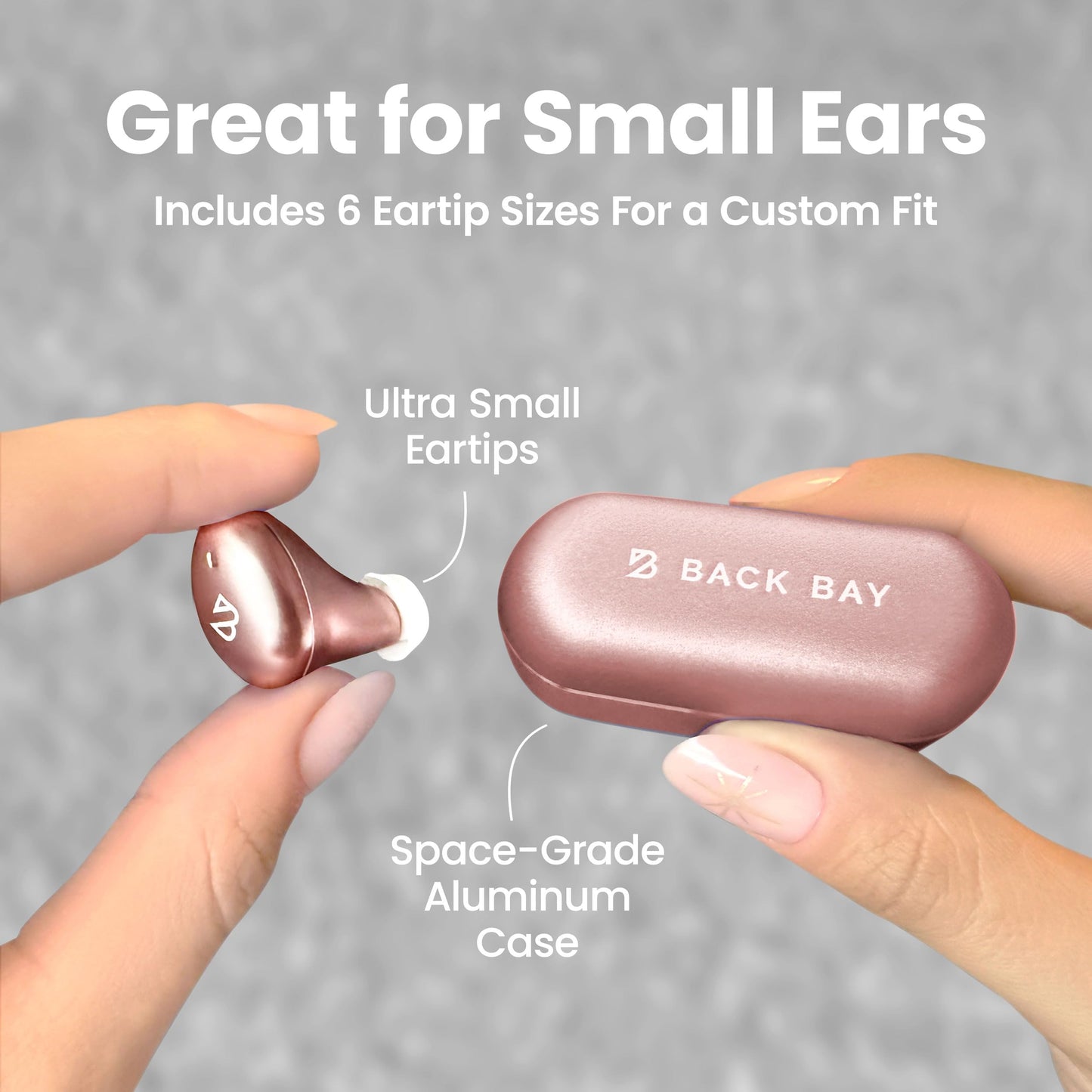 Back Bay Audio Mini Wireless Earbuds for Small Ears, Award-Winning Sound