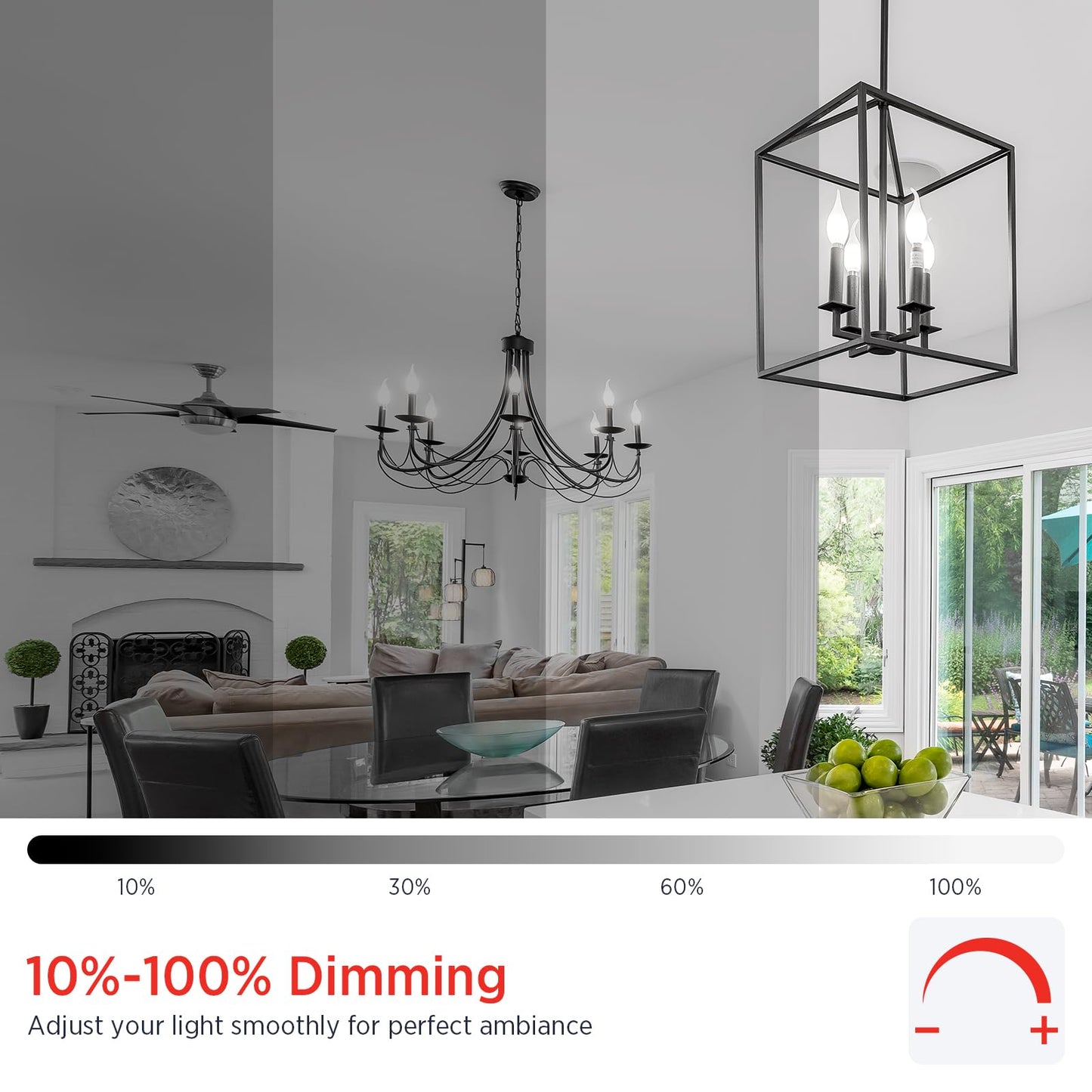 Sengled E12 Candelabra LED Bulbs Dimmable, 40W Equivalent CA10 Chandelier Light Bulbs, 5000K Daylight White Candle Bulbs for Chandeliers, Ceiling Fan