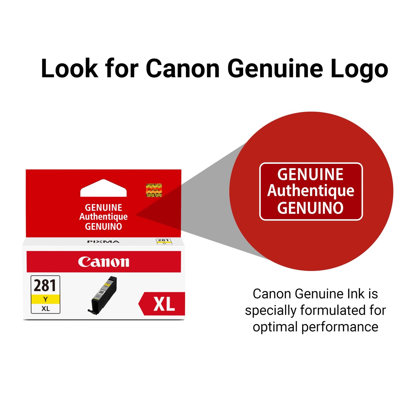 Canon CLI-281 XL Genuine Yellow Ink Tank , Compatible with TR8520, TS9120,TS8120, TS6120, TS9521C/a, TS9520/a, TS8220, TS6220, TS8320, TS6320