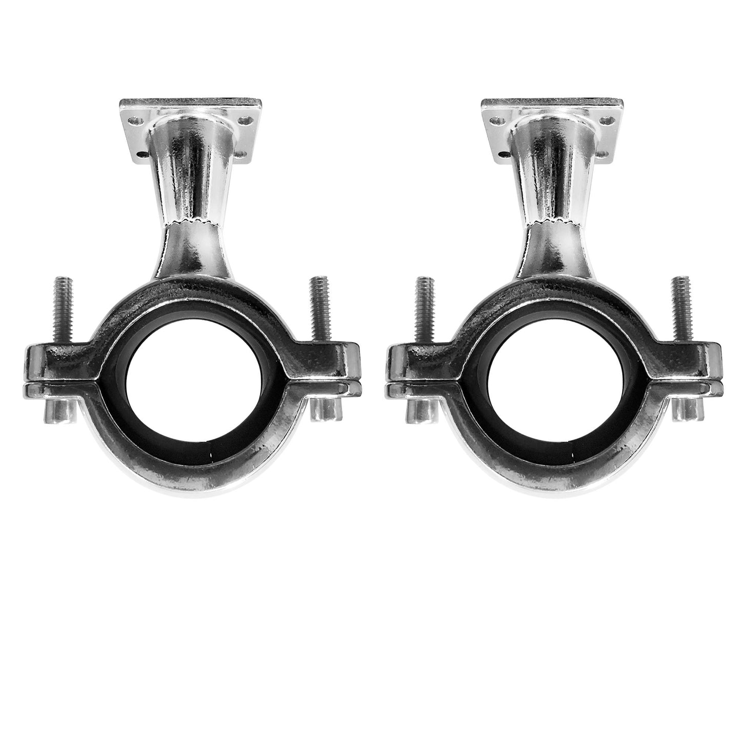 GoHawk Set of 2pcs(1Pair) 1-1/2 to 2 in. Roll-cage Bar Mounting Clamp Powersports Speakers AJ4 / AN4 / TJ4 / TN4 / AS5 / TS5 Series (Chrome)