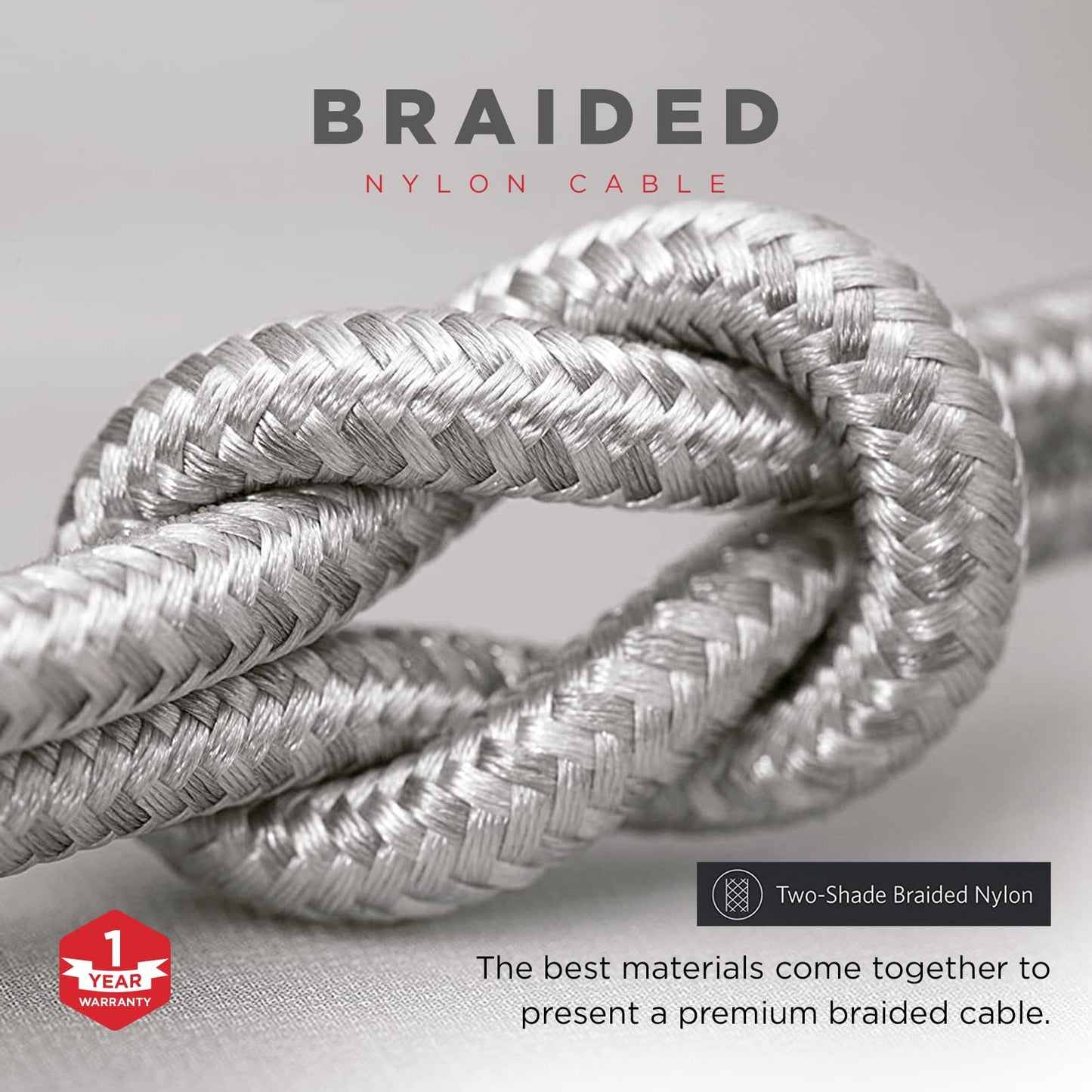 POWERPEAK USB-C to Lightning Cable, 6ft Braided Nylon Metallic iPhone Charger Cord, (MFi Certified) Sync Cable Compatible with iPhone Lightning Port…