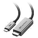 Cable Matters 48Gbps Unidirectional USB C to HDMI 2.1 Cable - 6ft, Support 4K 240Hz and 8K 60Hz HDR - Thunderbolt 3, Thunderbolt 4, USB4 Compatible