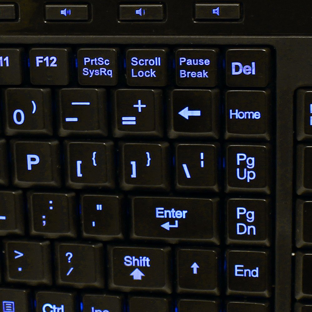 Adesso AKB-120EB SlimTouch 120 3-Color Compact Multimedia Keyboard