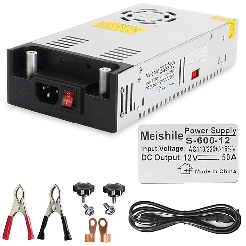 Upgrade 12V 50A 600W DC Switching Power Supply Upgrad Clip PSU AC-DC 12Volt Transformer Converter 0-40/25amps LED Drive Light Lamp Meter Electric…