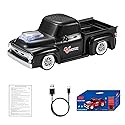 WSTER WS-538 Retro Pickup Truck Bluetooth Replica Speaker - Portable Wireless Car Model Speaker with FM, TWS, LED Party Lights, USB/TF Playback