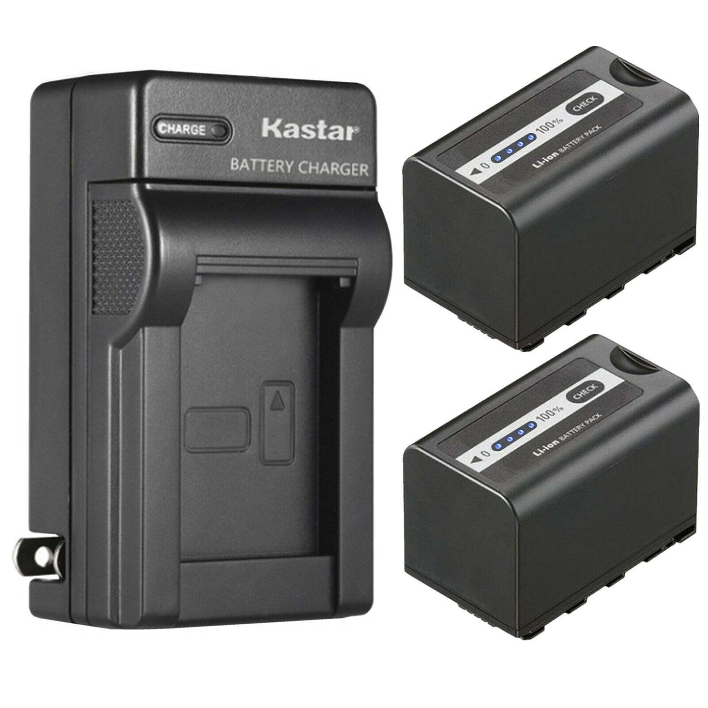 Kastar 2-Pack Battery and AC Wall Charger Replacement for Panasonic Lumix BGH1 Cinema 4K Box Camera, AG-CX10, AG-CX350, AG-DVX200, AG-DVX200PJ