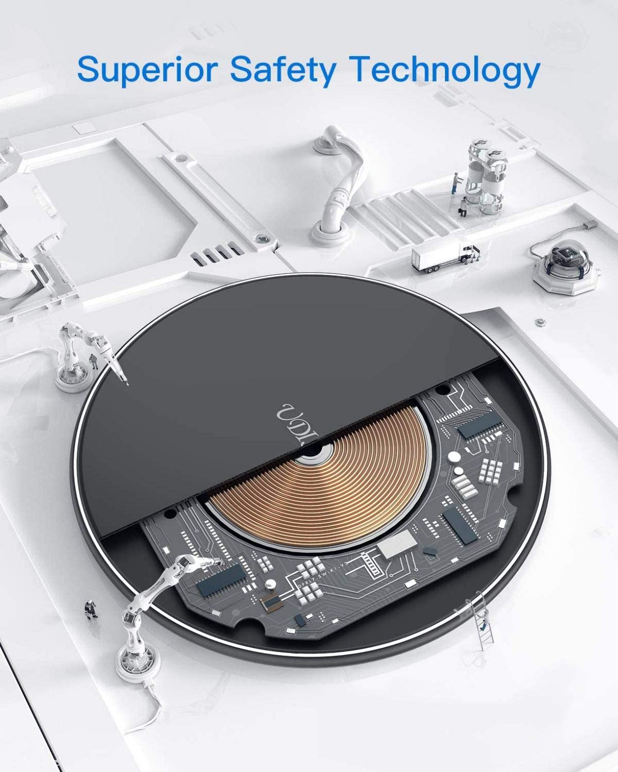 15W Wireless Charger Fast Charging Pad Slim Quick Charge Compatible with LG Velvet 5G, V30, G6 Phones