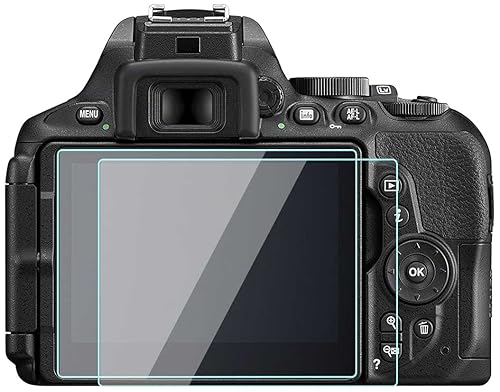 WH1916 Glass Screen Protector Foils Compatible for Nikon D5300 D5500 D5600, Tempered Glass Film Anti-Bubble Anti-Scratch Anti-Finger for Nikon d5600