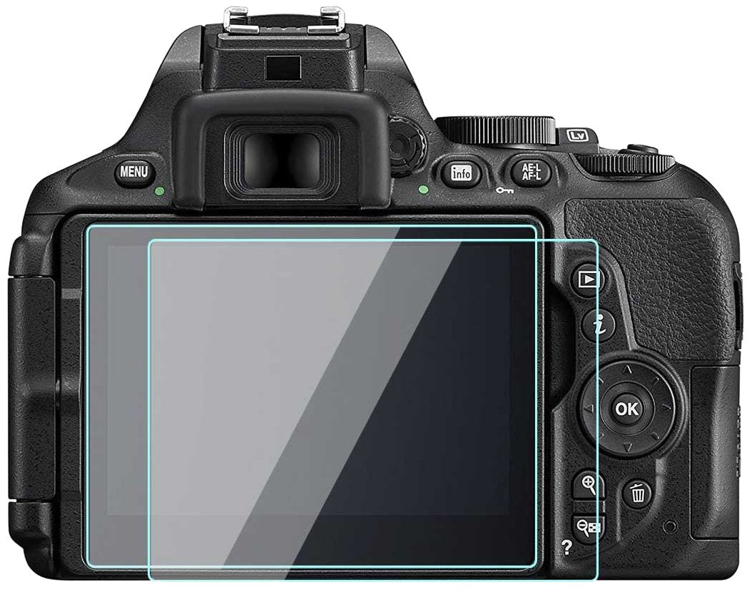 WH1916 Glass Screen Protector Foils Compatible for Nikon D5300 D5500 D5600, Tempered Glass Film Anti-Bubble Anti-Scratch Anti-Finger for Nikon d5600
