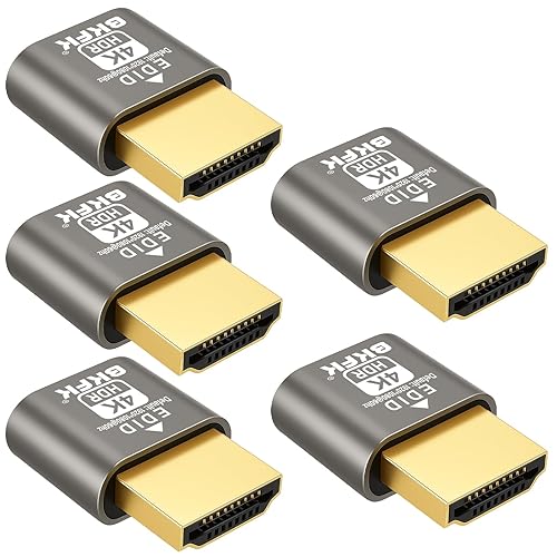 BKFK HDMI Dummy Plug 4K HDR, Headless Display Adapter,Virtual Monitor EDID Emulator,Supports up to 4k@60Hz,2K@60Hz,1080P@120Hz