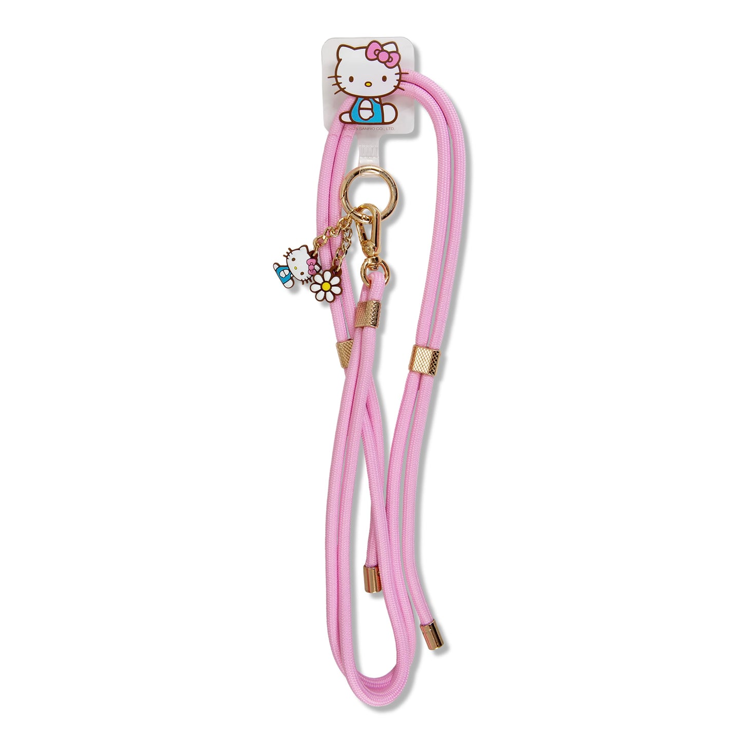Sonix x Sanrio | Crossbody Phone Strap with Charms | Adjustable, Universal Cell Phone Rope Strap Lanyard | Pink Cord | Hello Kitty Pink Bows