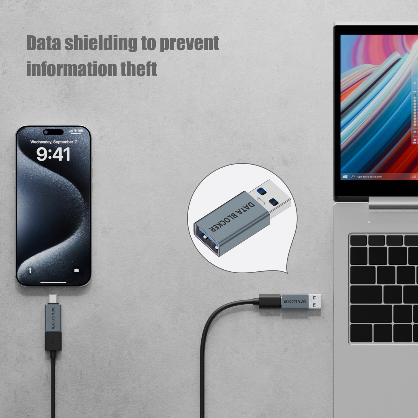 Pastall 4-Pack USB Data Blocker & USB C Data Blocker,Protect Against Illegal Downloading and Juice Jacking for Smartphone,PC,Laptop,Tablet,Only…