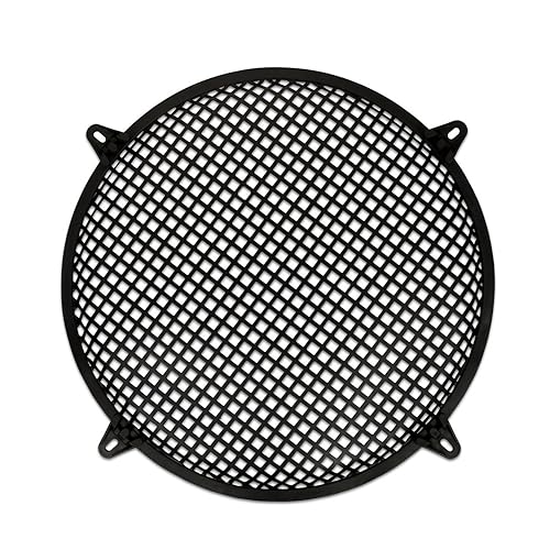 Goldwood Subwoofer Grille and Hardware 12" Steel Waffle Speaker Woofer Grill Black (SWG-12C)