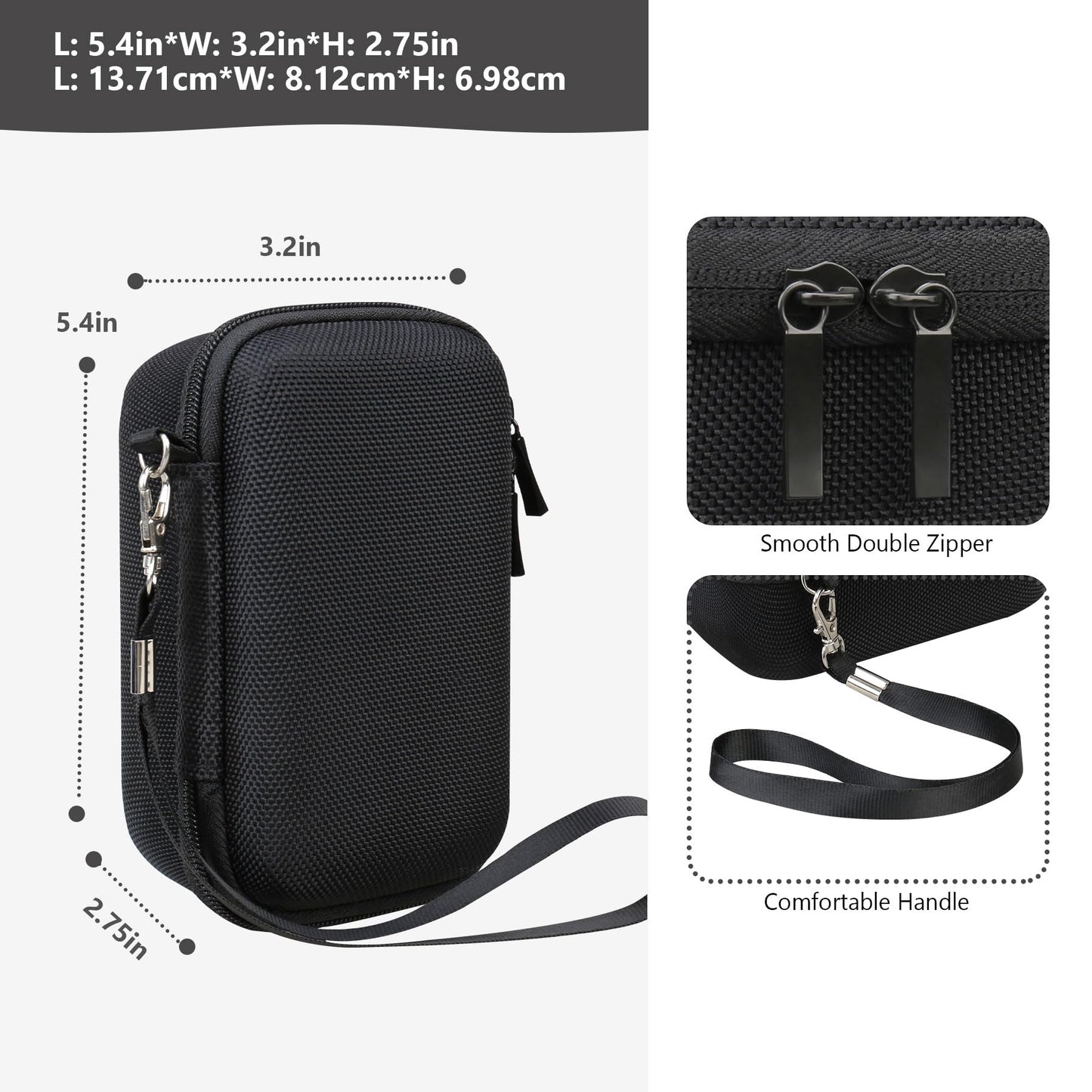 Supmay Carrying Case for Sony RX100 VII/ RX100 VI/ RX100 V/ RX100 IV/ RX100 III Premium Compact Camera, Storage Holder Travel Bag with Zipper Mesh