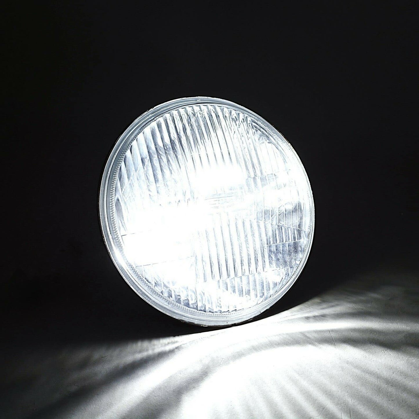 Octane Lighting 7 Inch Stock Style H4 Glass Headlight LED 4000 Lumens 20/40w Light Bulb Headlamp Pair