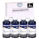 NUGU 4 Black Refill Ink, Premium Pigment Inks Made by in Korea, for HP 970 971 711 903 952 953 954 955 972 973 975 993 Inkjet Printer for Refillable