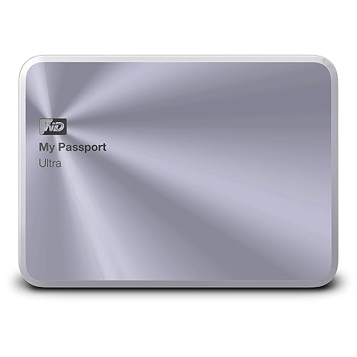 WD 2TB Silver My Passport Ultra Metal Edition Portable External Hard Drive - USB 3.0 - WDBEZW0020BSL-NESN