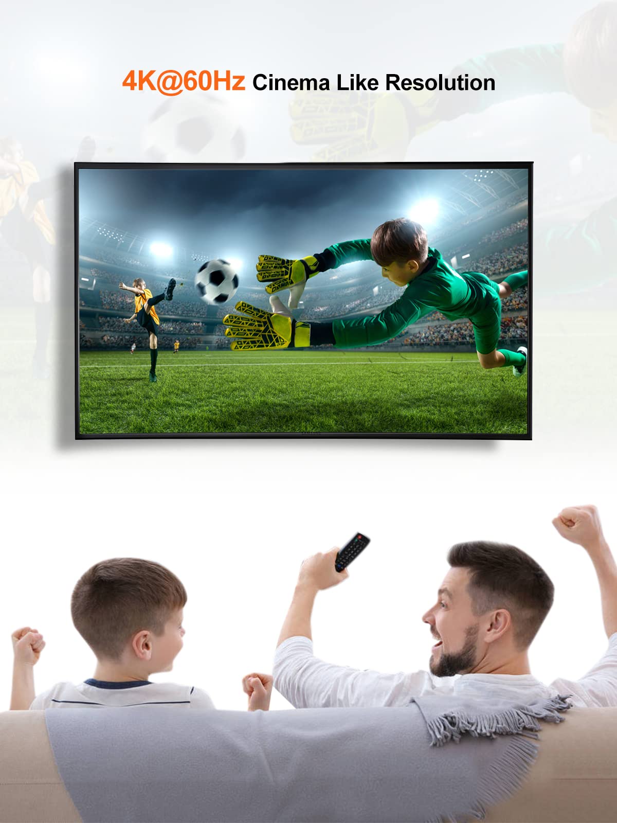 CableCreation 4K HDMI Cable Right Angle 270 Degree Upward - Supports 4K@60HZ Ultra HD for Gaming, Streaming, Movies, Male to Male, 6ft Black